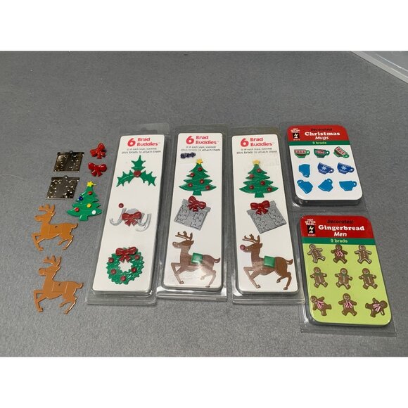 Christmas-Themed Brad Buddies & Hot Off The Press Brads Set - Picture 10 of 10